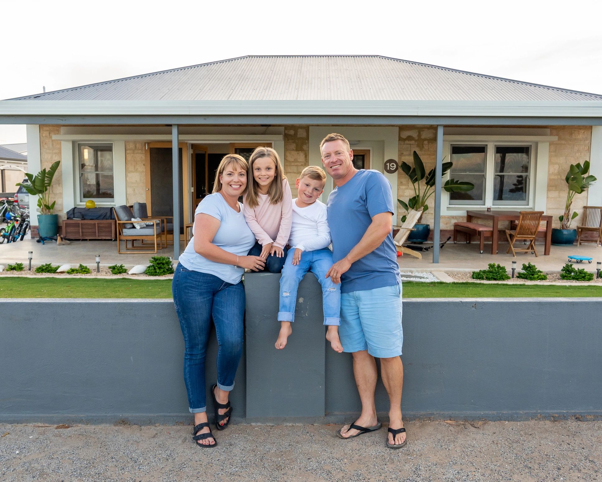 happy Australian family new home