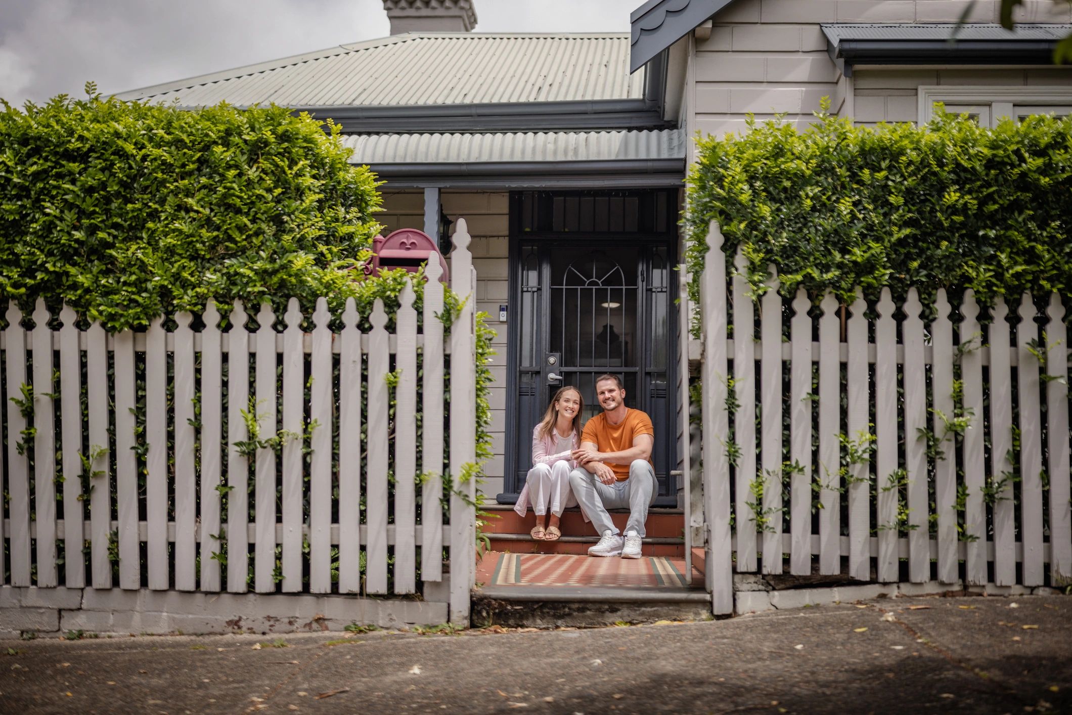 happy Australian couple new home