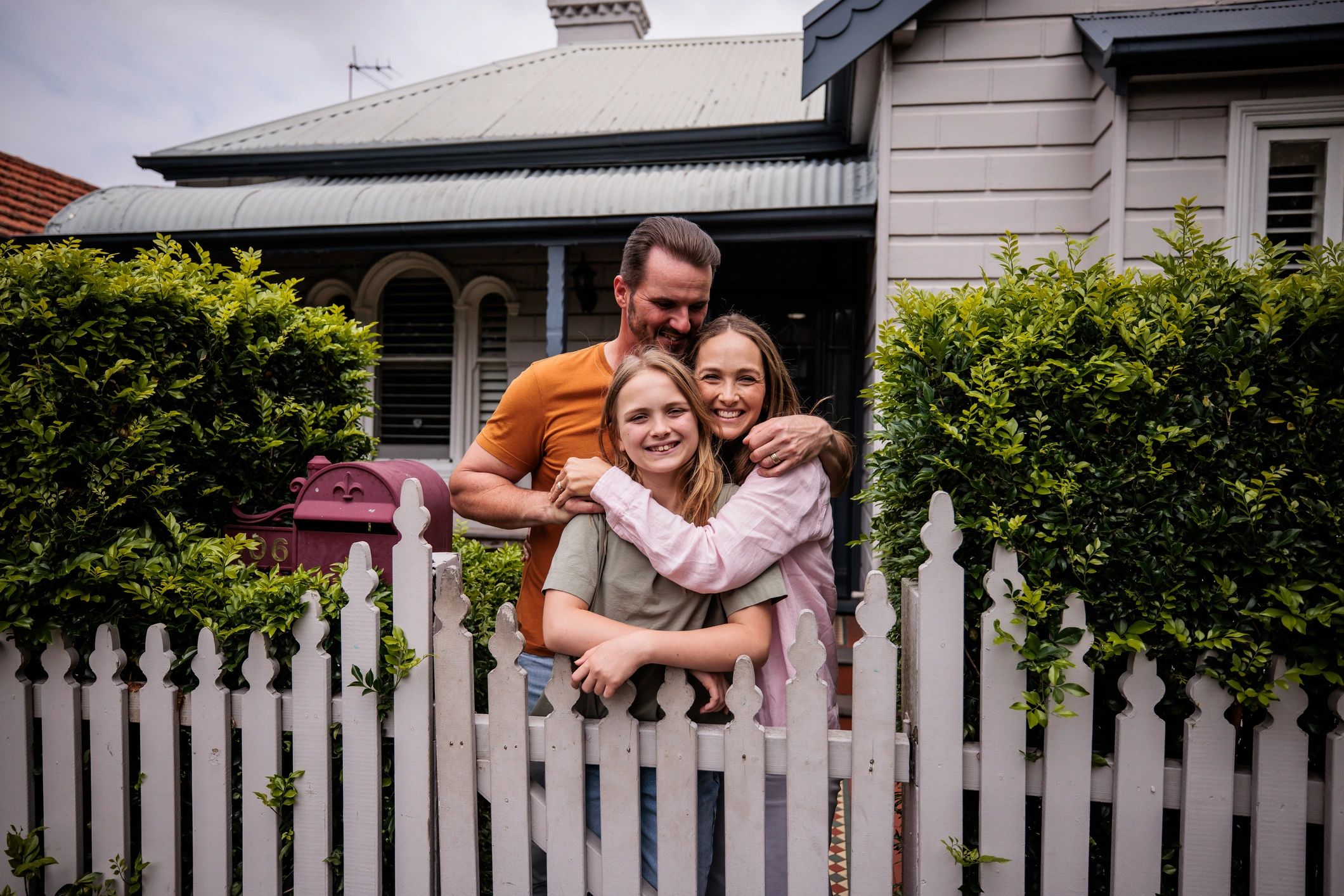 happy Australian family new home